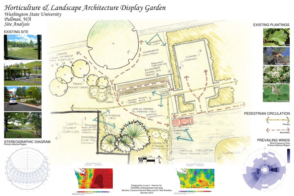 Drawing of display garden